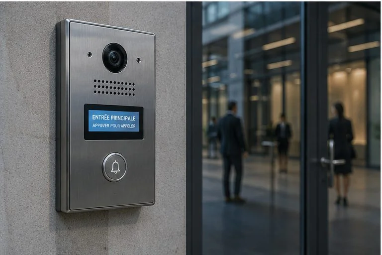 Point d'accès sécurisé avec interphone professionnel