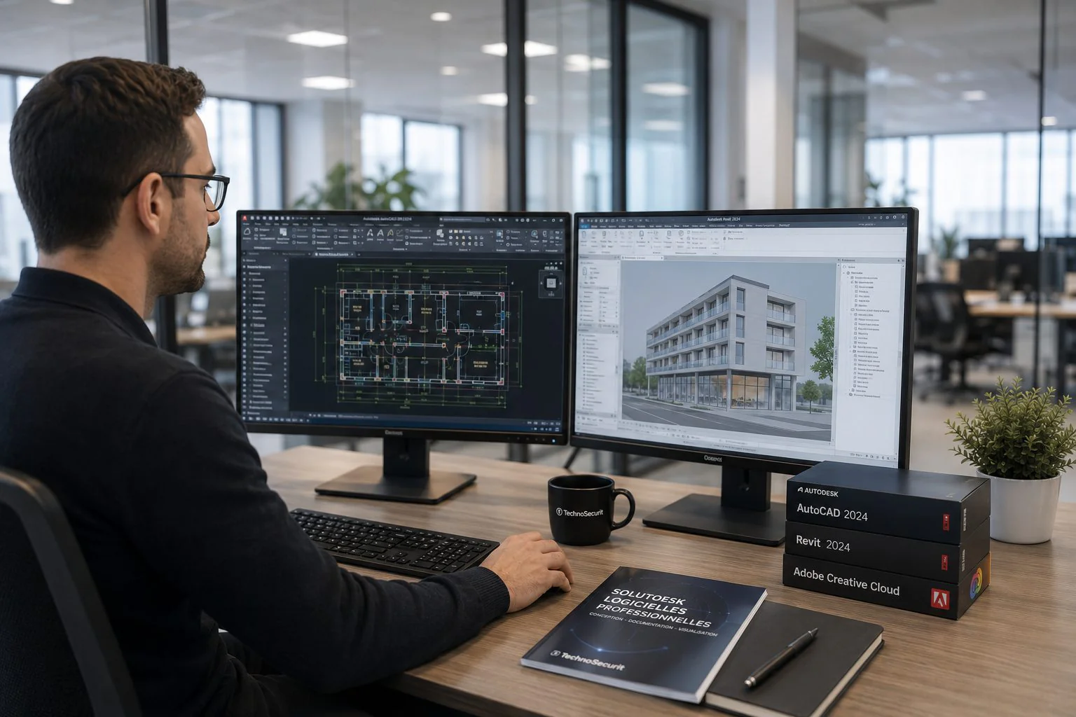 Logiciels professionnels Autodesk et Adobe